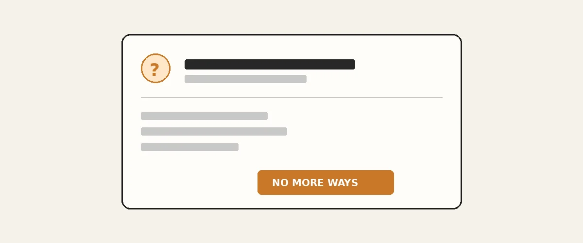 Fix No More Ways to Verify