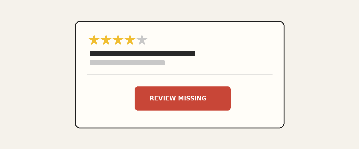 Illustration of missing Google Business Profile reviews
