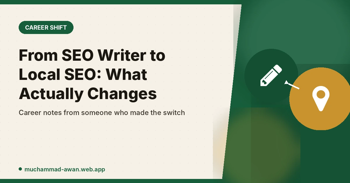 From SEO Writer to Local SEO: What Actually Changes